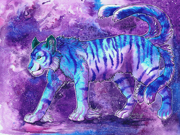 Wandering around the space (watercolors)