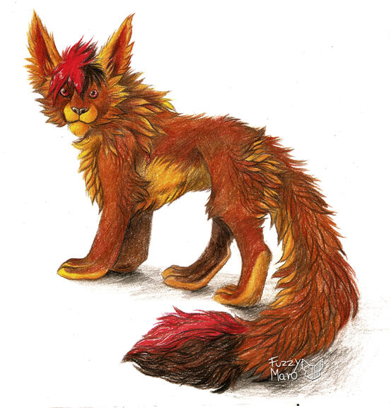 Maro, colored pencils