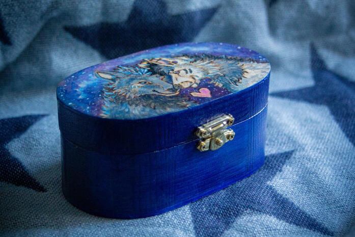 It&#39;s our day- pyrography on wooden box