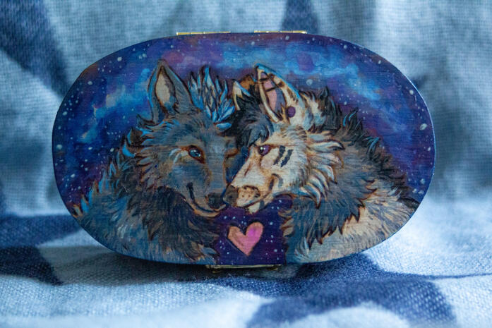 It&#39;s our day- pyrography on wooden box