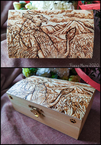 Gryphon burned on the box