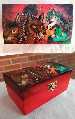 Wooden painted box