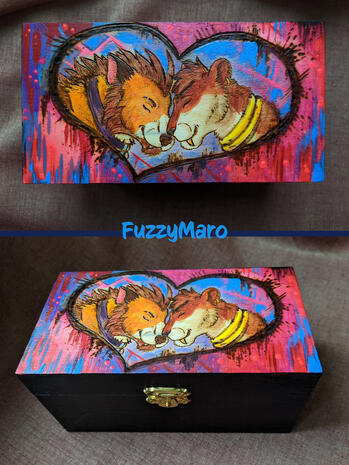 Couple painted box
